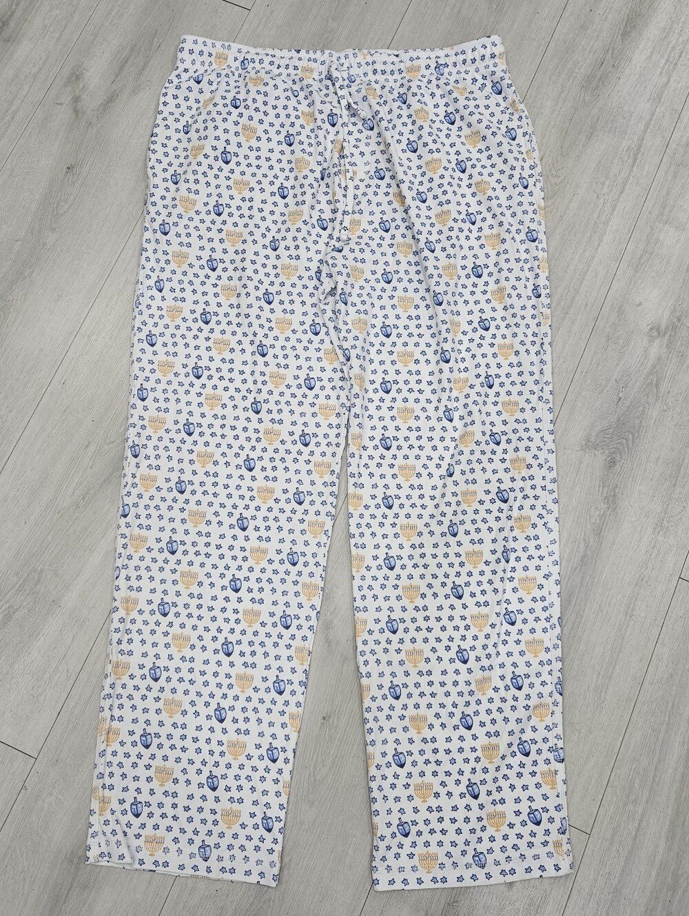 Roller Rabbit Festival of Lights Hanukah Pima Cotton Pajama Lounge Pants XL NWOT
